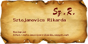Sztojanovics Rikarda névjegykártya